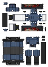 ocuklar iin hazr model Tren maketi ablonu, paper craft model